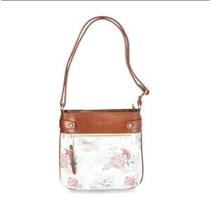 Fiorelli Lila Floral Crossbody Bag Handbag Purse White Pink NEW Womens Spring